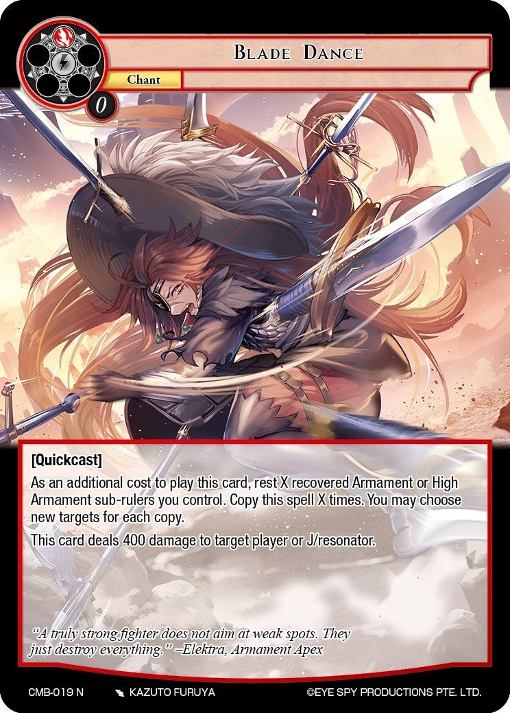 Blade Dance (19) [CMB] - Force of Will Single
