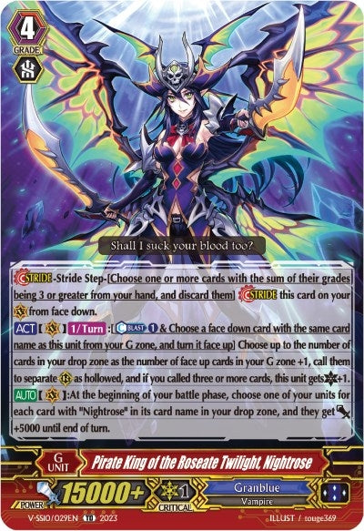 Pirate King of the Roseate Twilight Nightrose (10029) [V-SS10] - Cardfight Vanguard Single