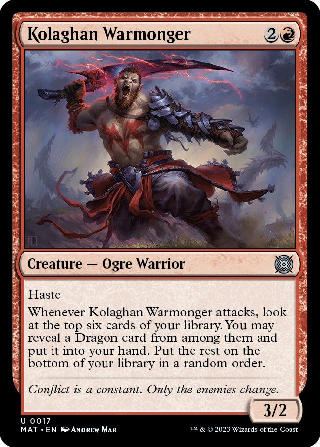 Kolaghan Warmonger (17) [MAT] - MTG Single