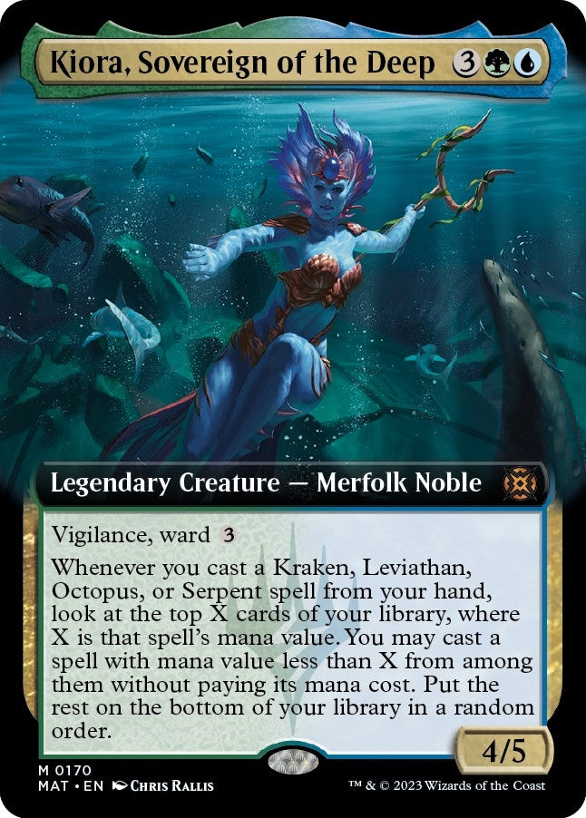Kiora Sovereign of the Deep (Extended Art) (170) [MAT] - MTG Single