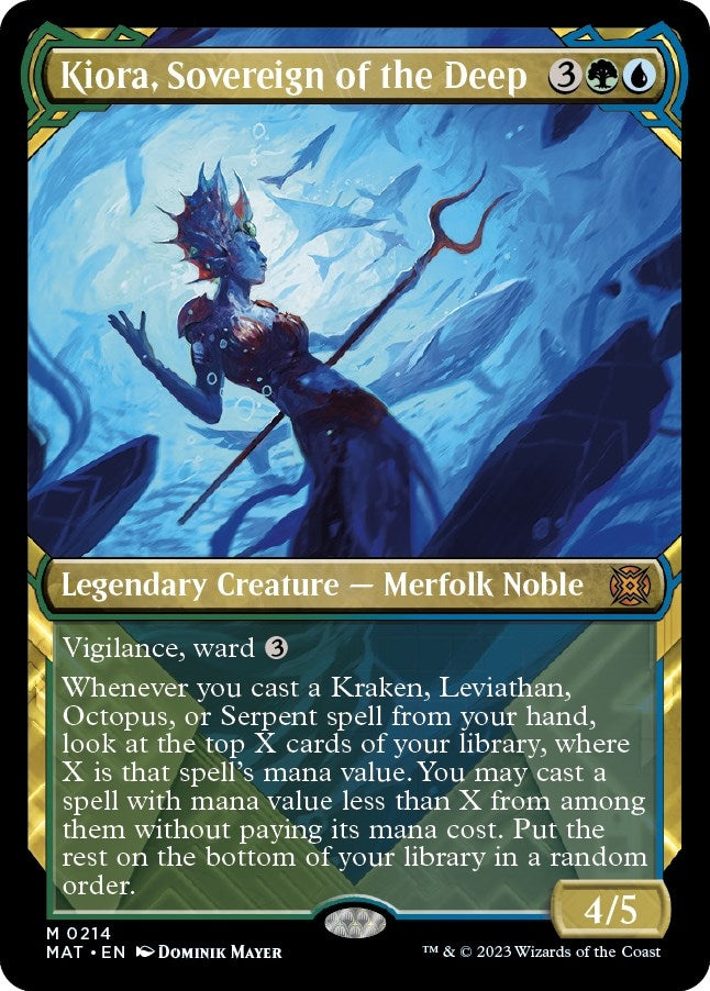 Kiora Sovereign of the Deep (Halo Foil) (214) [MAT] - MTG Single