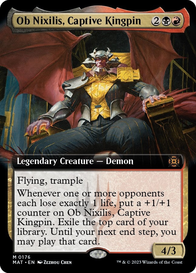 Ob Nixilis Captive Kingpin (Extended Art) (176) [MAT] - MTG Single