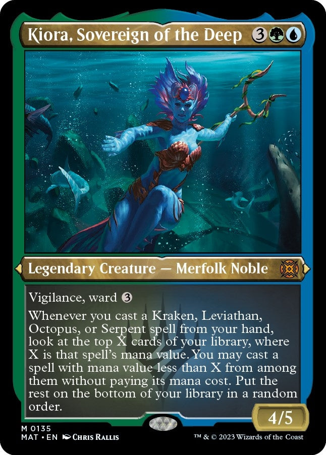 Kiora Sovereign of the Deep (Foil Etched) (135) [MAT] - MTG Single