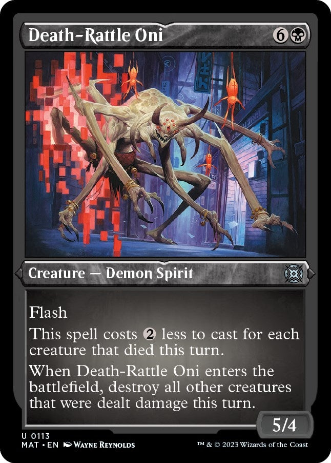 Death-Rattle Oni (Foil Etched) (113) [MAT] - MTG Single
