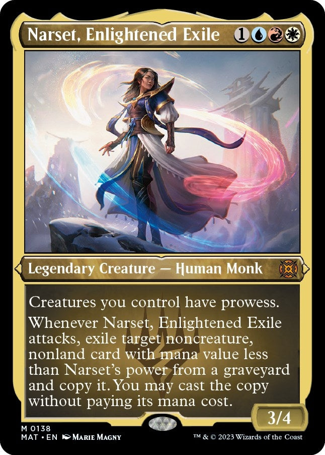 Narset Enlightened Exile (Foil Etched) (138) [MAT] - MTG Single