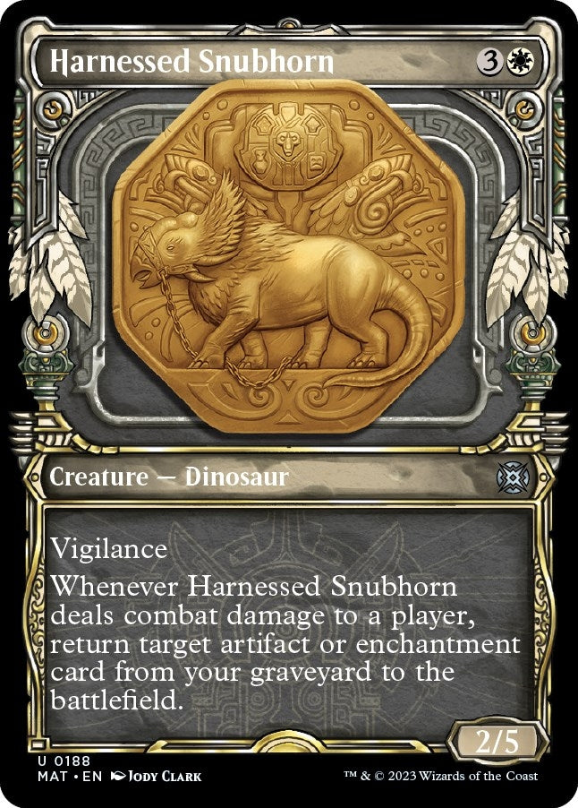 Harnessed Snubhorn (Halo Foil) (188) [MAT] - MTG Single