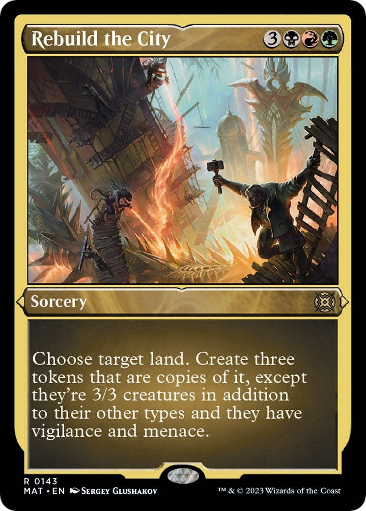 Rebuild the City (Foil Etched) (143) [MAT] - MTG Single