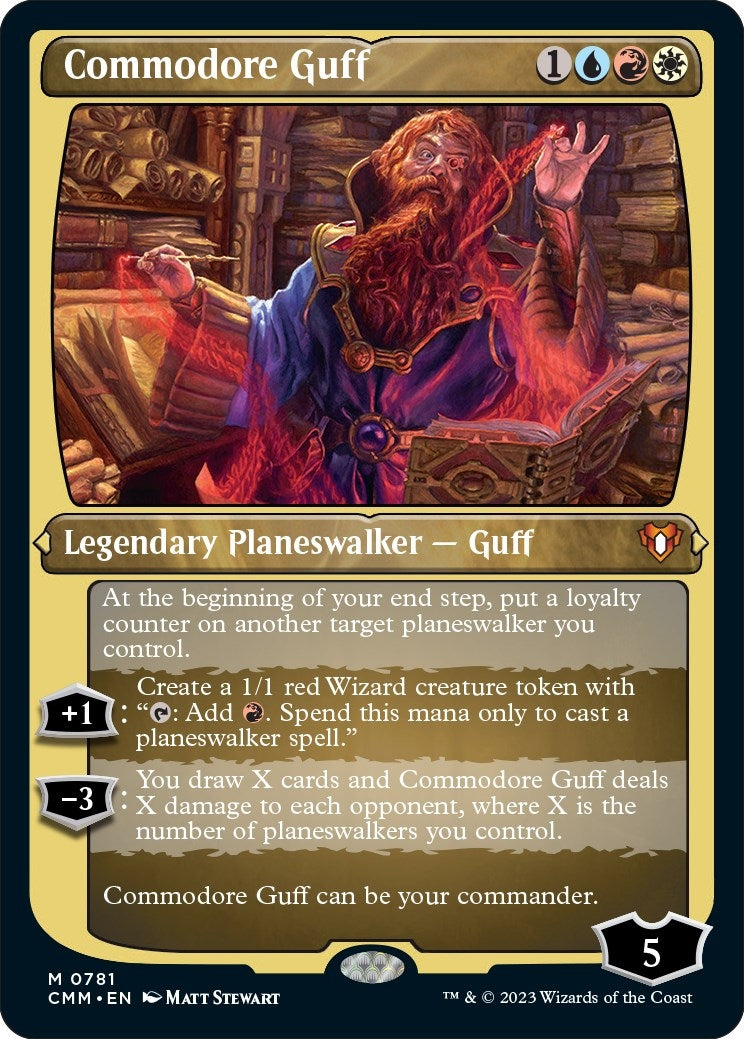 Commodore Guff (Display Commander) (Foil Etched) - Thick Stock (781) [CMM] - MTG Single