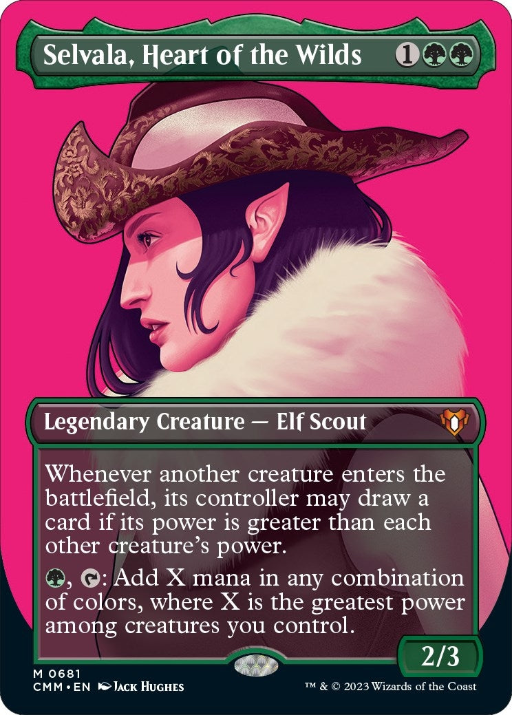 Selvala Heart of the Wilds (Borderless) (681) [CMM] - MTG Single