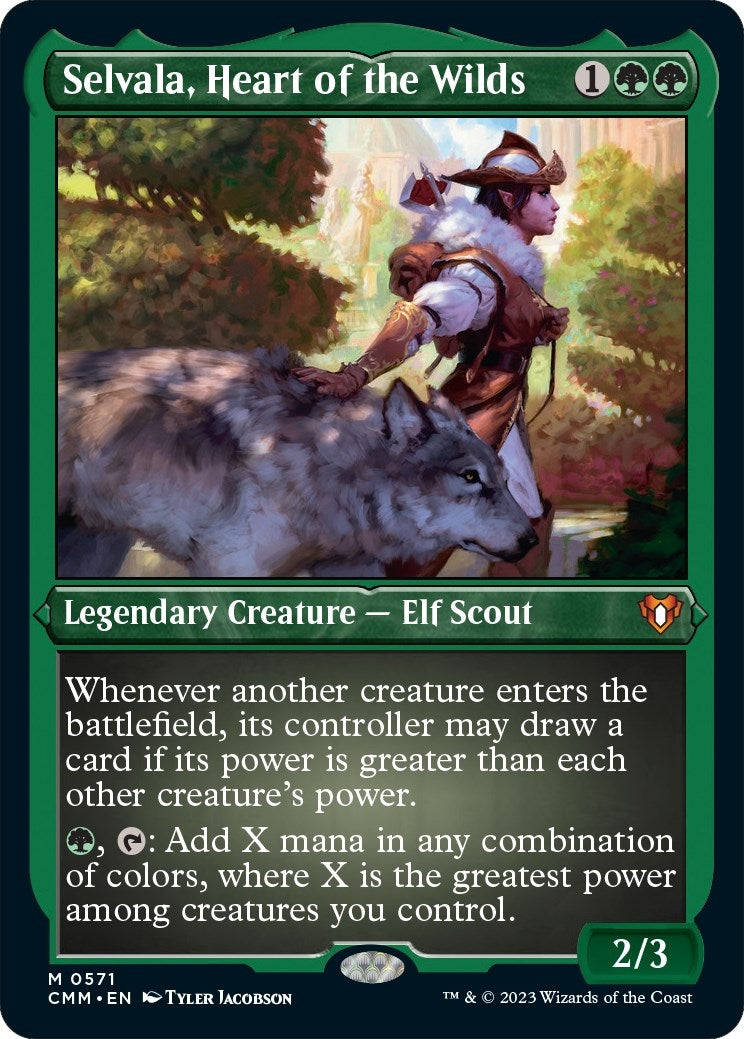 Selvala Heart of the Wilds (Foil Etched) (571) [CMM] - MTG Single