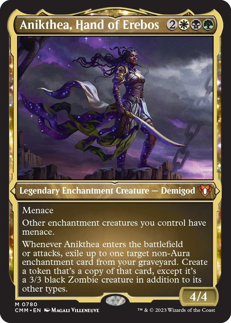 Anikthea Hand of Erebos (Display Commander) (Foil Etched) - Thick Stock (780) [CMM] - MTG Single