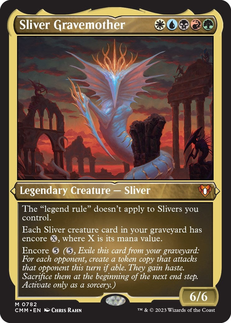 Sliver Gravemother (Display Commander) (Foil Etched) - Thick Stock (782) [CMM] - MTG Single