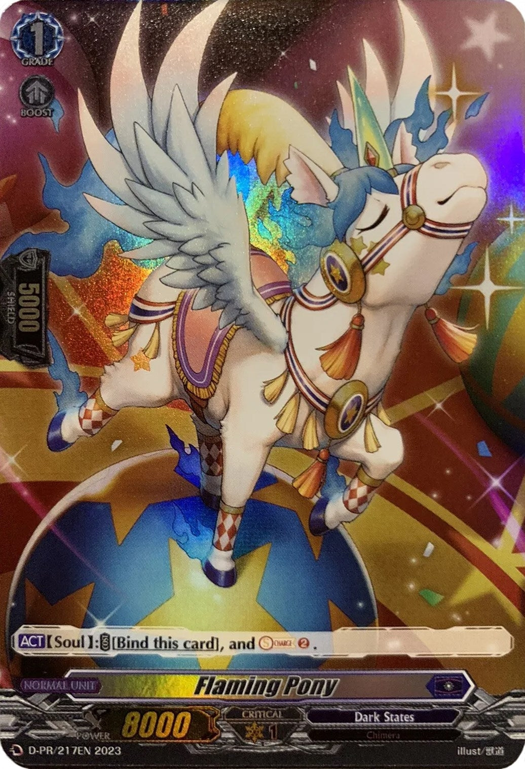 Flaming Pony (Foil) (217) [D-PR] - Cardfight Vanguard Single
