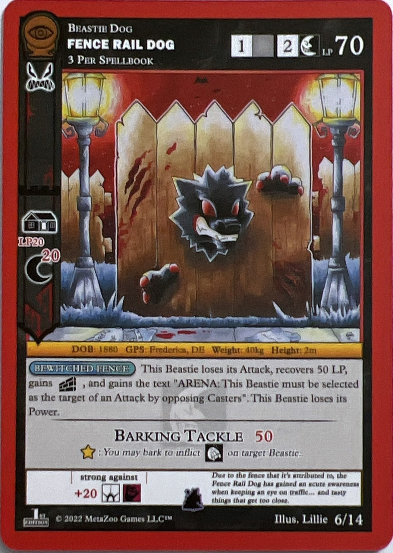 Fence Rail Dog (6) (SCE1E-RE) - MetaZoo Single