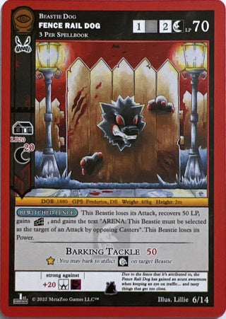 Fence Rail Dog (6) (SCE1E-RE) - MetaZoo Single