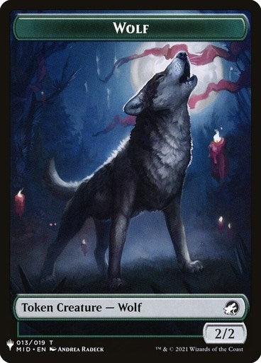 Wolf // Soldier Double-Sided Token (0) [LIST] - MTG Single