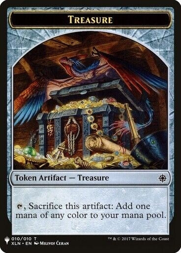 Treasure // Golem Double-sided Token (0) [LIST] - MTG Single