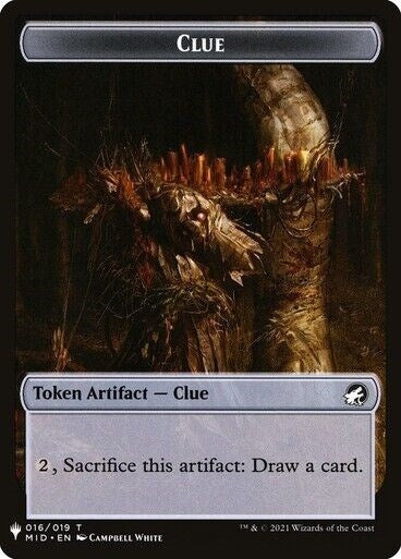 Clue // Golem Double-sided Token (0) [LIST] - MTG Single