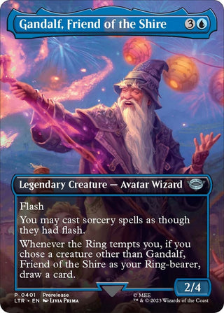 Gandalf Friend of the Shire (Borderless) (401) [LTR] - MTG Single