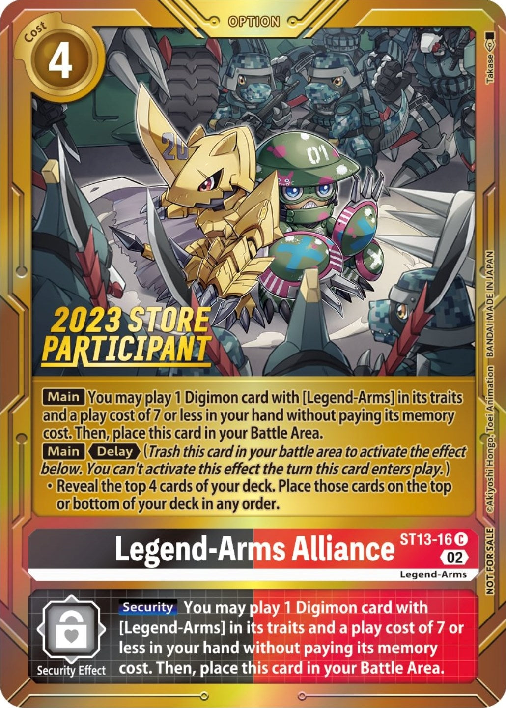 Legend-Arms Alliance (2023 Store Participant) (1316) [ST-13] - Digimon Card Game Single