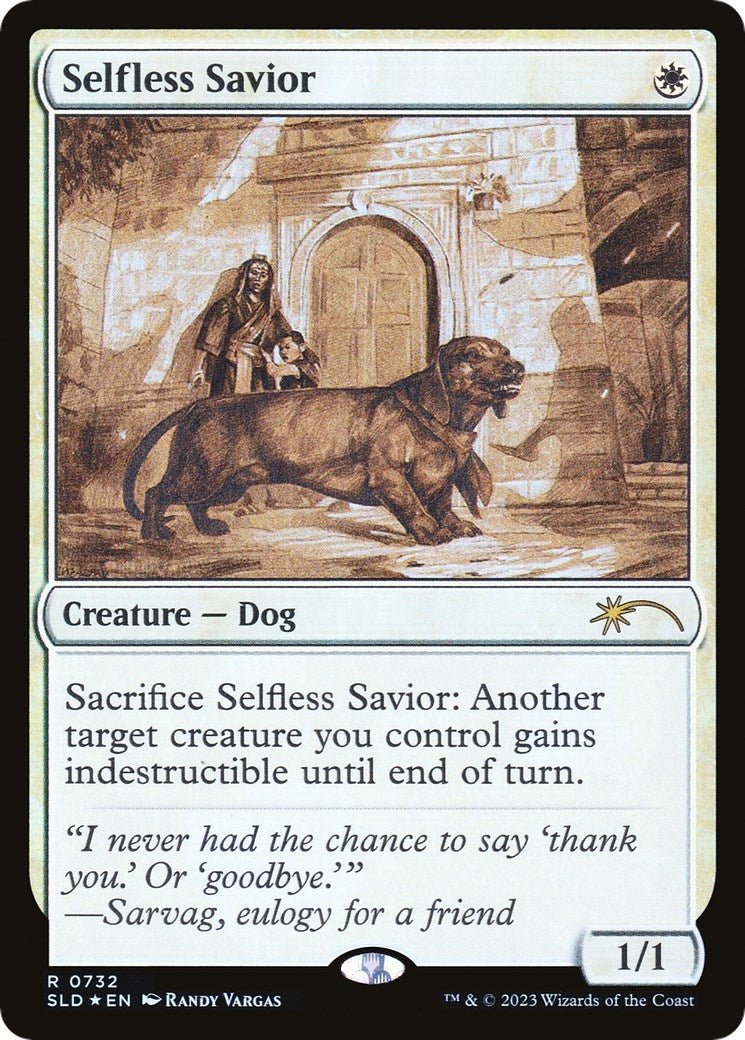 Selfless Savior (Sketch Showcase) (732) [SLD] - MTG Single