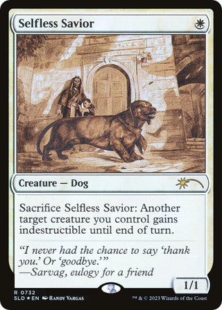 Selfless Savior (Sketch Showcase) (732) [SLD] - MTG Single