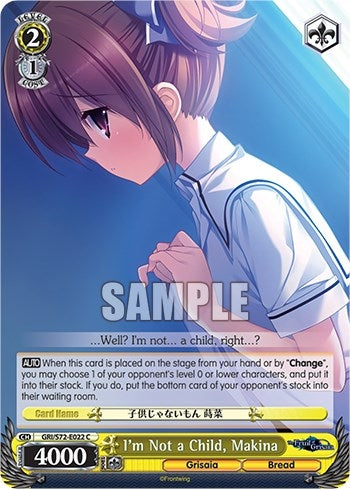 I’m Not a Child Makina (72022) [GRI/S72] - Weiss Schwarz Single
