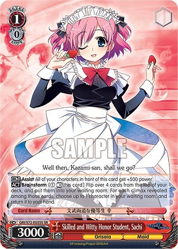 Skilled and Witty Honor Student Sachi (SR) (72055) [GRI/S72] - Weiss Schwarz Single