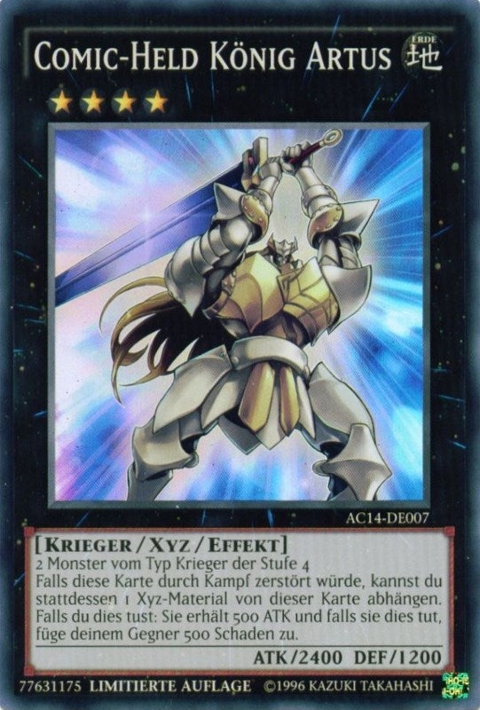 Comics Hero King Arthur (German) - ’Comic-Held König Artus’ (14007) (AC14) - YuGiOh Single