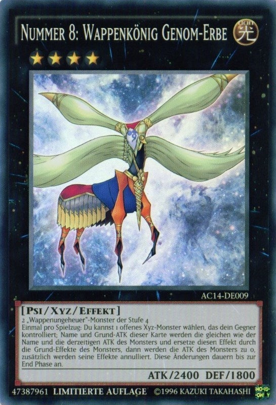 Number 8: Heraldic King Genom-Heritage (German) - ’Nummer 8: Wappenkönig Genom-Erbe’ (14009) (AC14) - YuGiOh Single