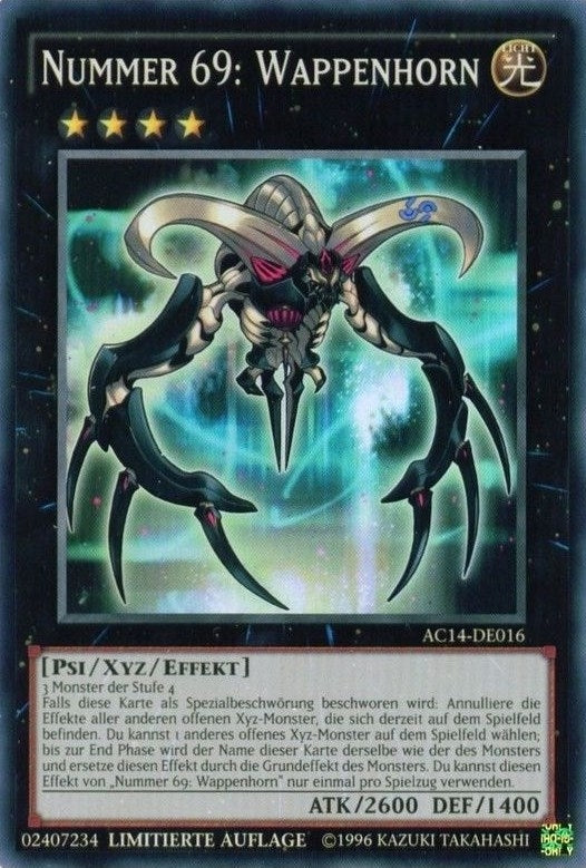 Number 69: Heraldry Crest (German) - ’Nummer 69: Wappenhorn’ (14016) (AC14) - YuGiOh Single