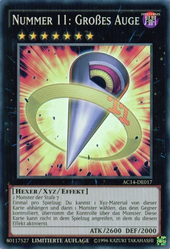 Number 11: Big Eye (German) - ’Nummer 11: Großes Auge’ (14017) (AC14) - YuGiOh Single