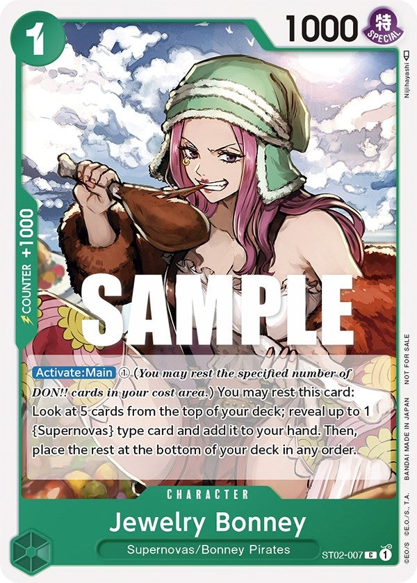 Jewelry Bonney (Tournament Pack Vol. 3) [Participant] (2007) (OP-PR) - One Piece Card Game Single