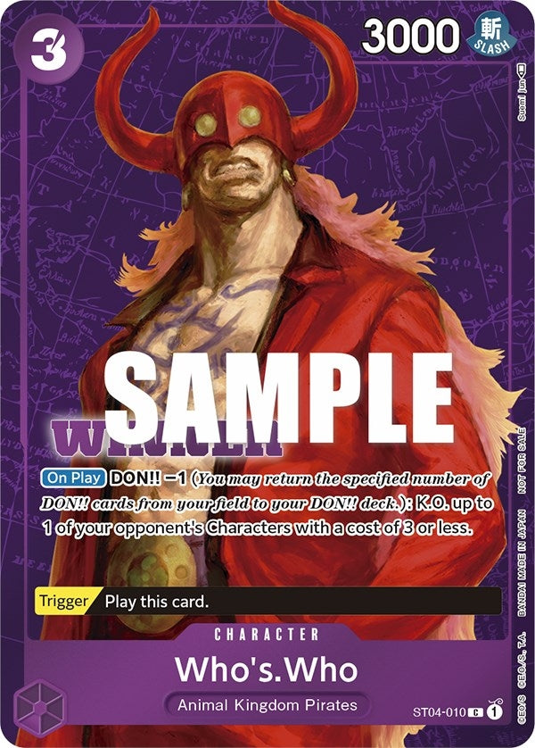 Who’s.Who (Tournament Pack Vol. 3) [Winner] (4010) (OP-PR) - One Piece Card Game Single