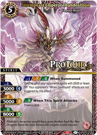 Stormbeast Emperor Thunder Leon (X Rare Special Pack Vol. 1) (1013) [BSSP] - Battle Spirits Saga Single