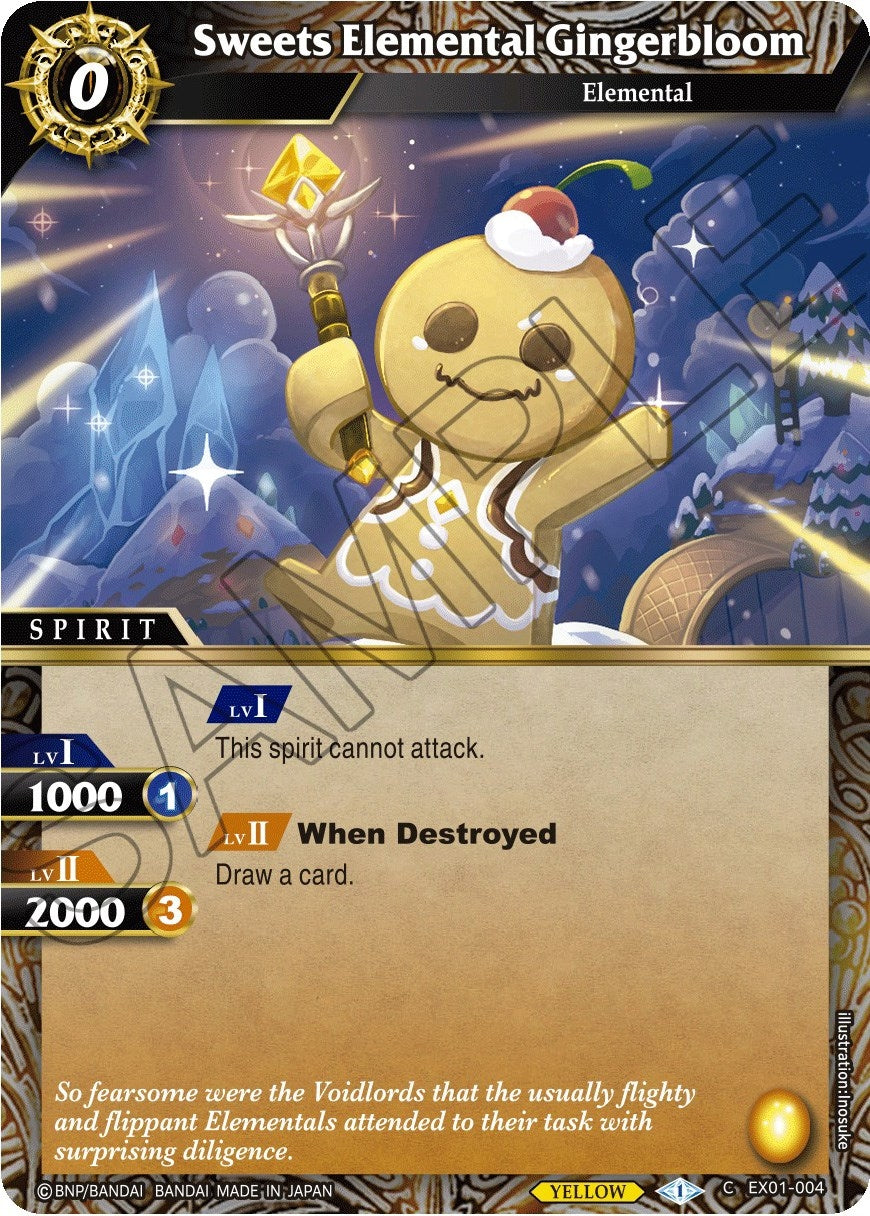 Sweets Elemental Gingerbloom (1004) [EX01] - Battle Spirits Saga Single