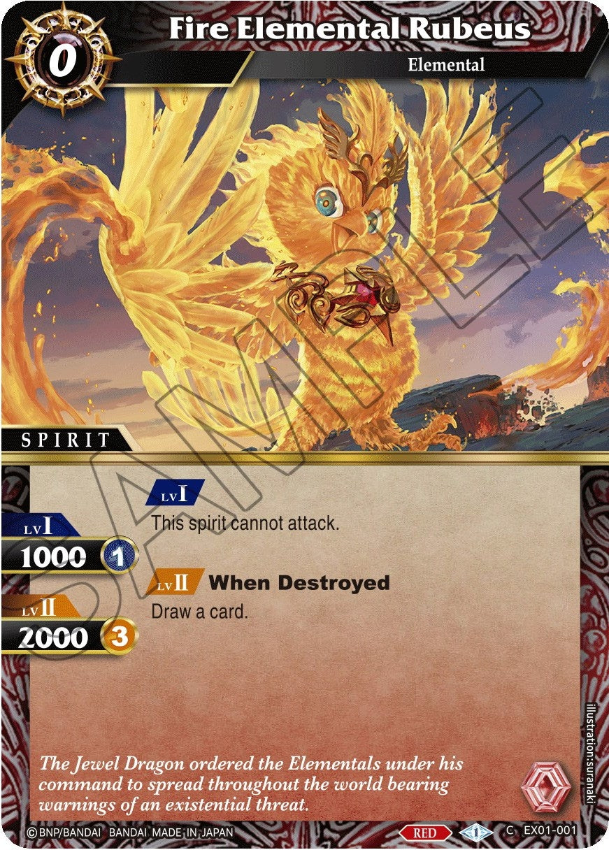 Fire Elemental Rubeus (1001) [EX01] - Battle Spirits Saga Single