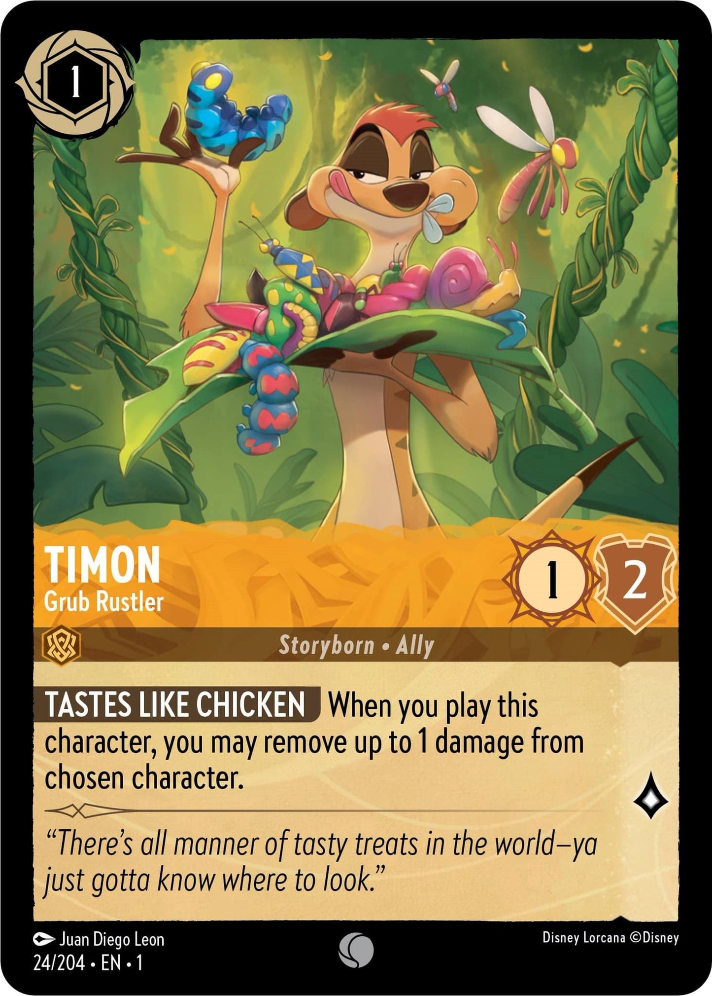 Timon - Grub Rustler (24) (1) - Disney Lorcana Single
