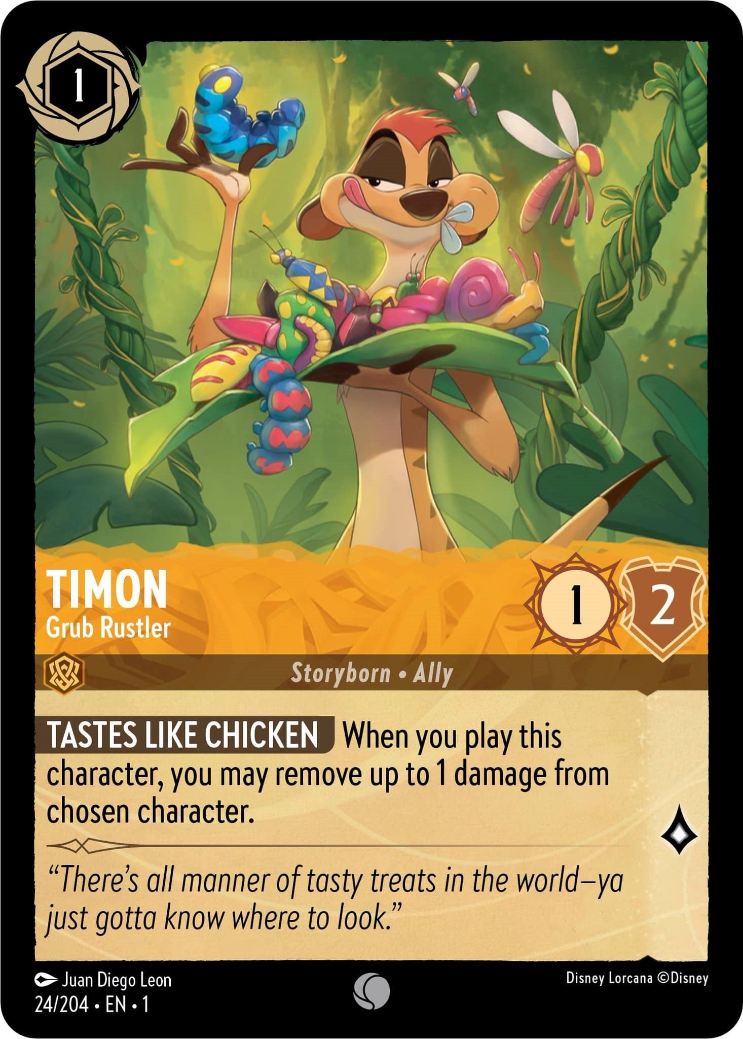 Timon - Grub Rustler (24) (1) - Disney Lorcana Single