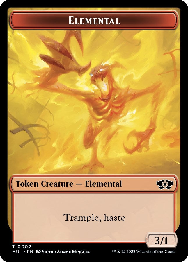 Elemental (0002) // Emblem - Teferi’s Talent Double-Sided Token (0) [MOC] - MTG Single