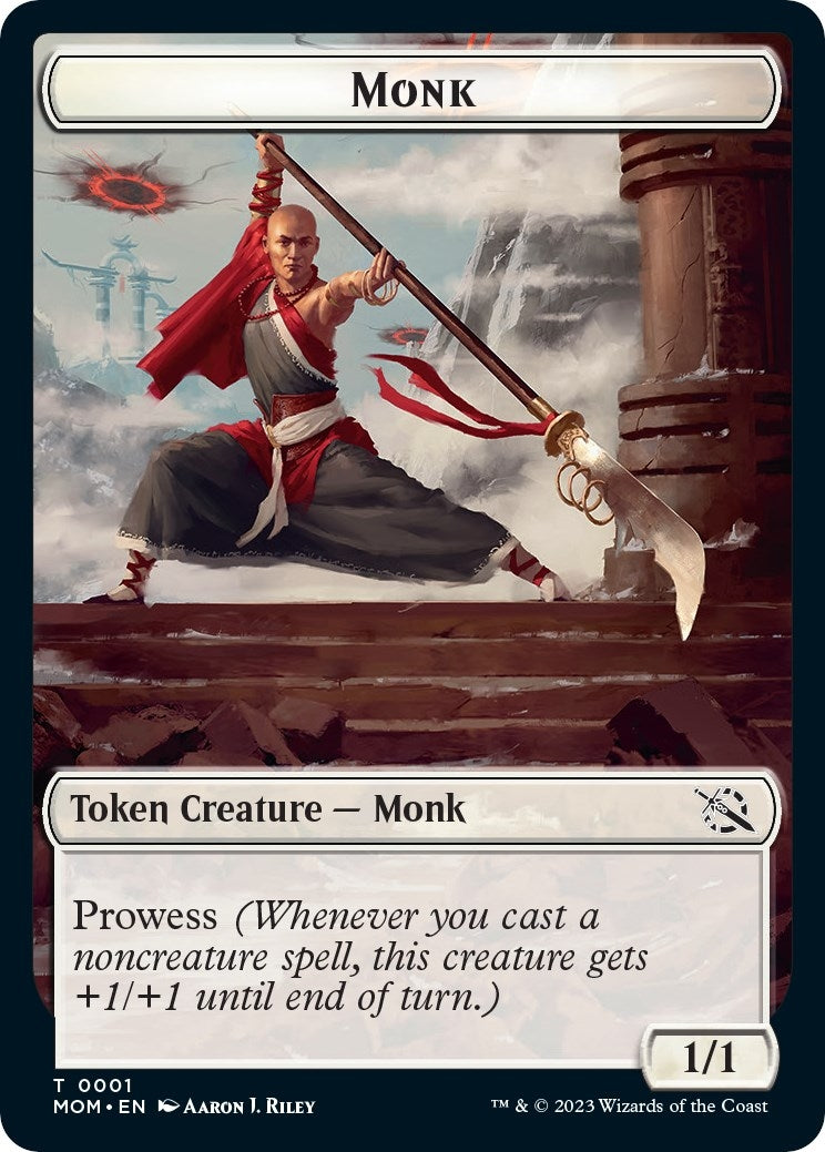 Monk // Spirit (0013) Double-Sided Token (0) [MOM] - MTG Single