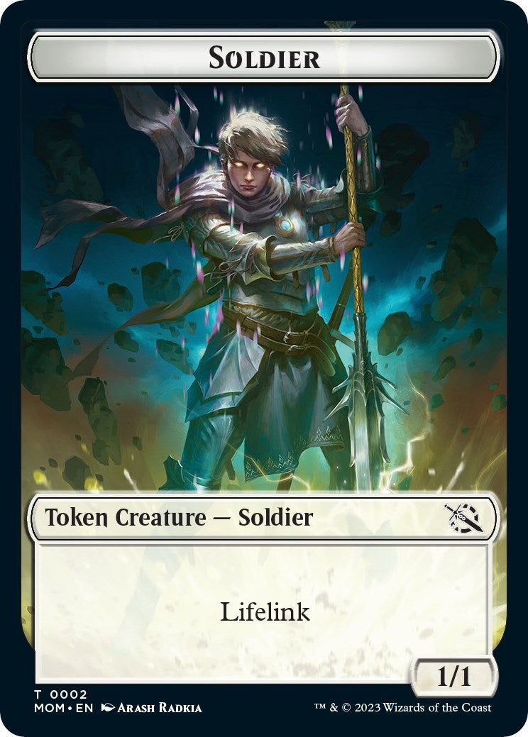 Soldier // Kraken Double-Sided Token (0) [MOM] - MTG Single