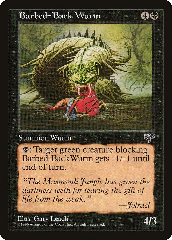 Barbed-Back Wurm [MIR] - MTG Single