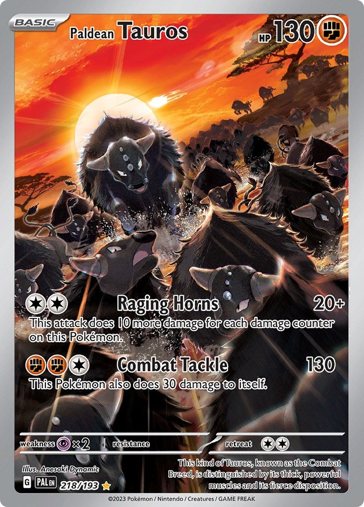 Image for Paldean Tauros (218/193) (SV02: Paldea Evolved) - Pokemon