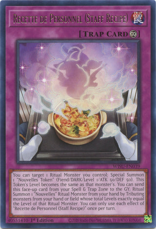 Recette de Personnel (Staff Recipe) (39) (WISU) - YuGiOh Single