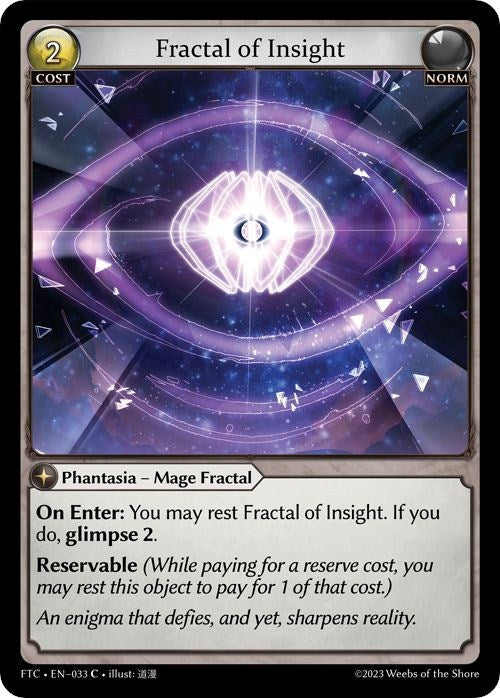 Fractal of Insight (33) (FTC) - Grand Archive TCG Single