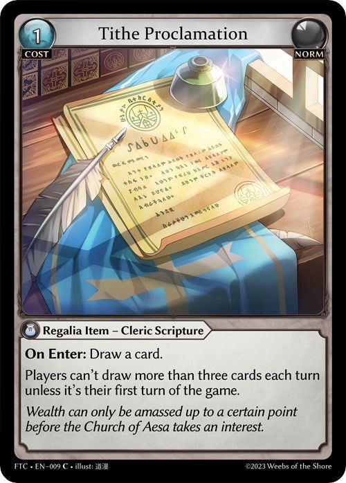 Tithe Proclamation (9) (FTC) - Grand Archive TCG Single
