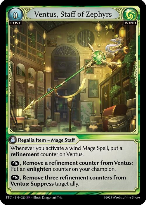 Ventus Staff of Zephyrs (20) (FTC) - Grand Archive TCG Single
