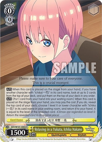 Relaxing in a Yukata Ichika Nakano (5) - Weiss Schwarz Single