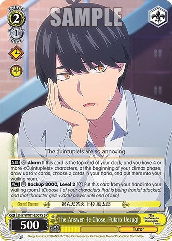The Answer He Chose Futaro Uesugi (SR) (5) - Weiss Schwarz Single